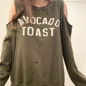 Honey Punch distressed avocado toast sweatshirt